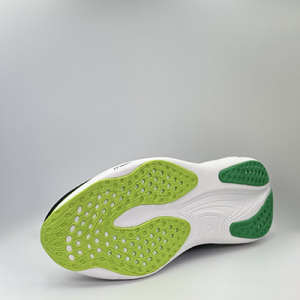 asics gel nimbus black white green